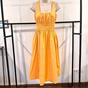 LOFT Bright Orange Midi Beach Resort Baby Bridal Shower Sun Dress